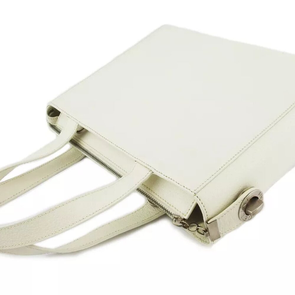 CELINE Tote Bag Square form white leather Authentic used - Picture 3 of 9